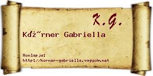 Körner Gabriella névjegykártya