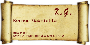 Körner Gabriella névjegykártya