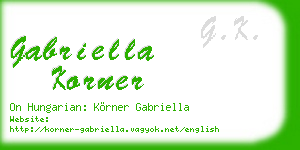 gabriella korner business card